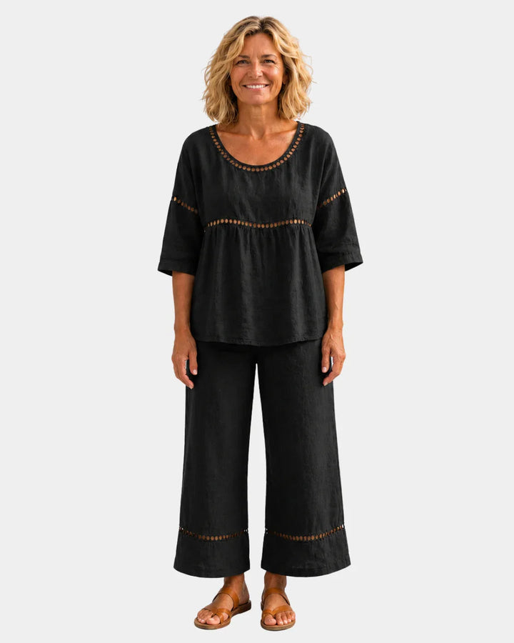 Bonnie | Broderie Wide-Leg Set — Jarah Melbourne