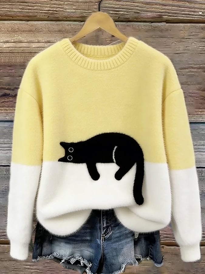 Luna – Cat Print Sweatshirt — Jarah Melbourne
