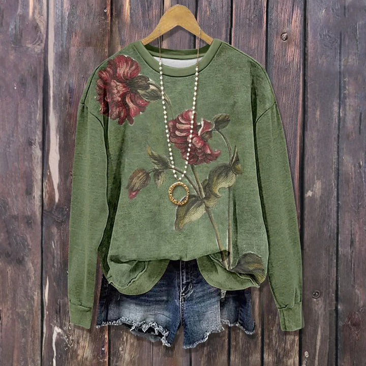 Piper | Vintage Sweatshirt with Floral Print