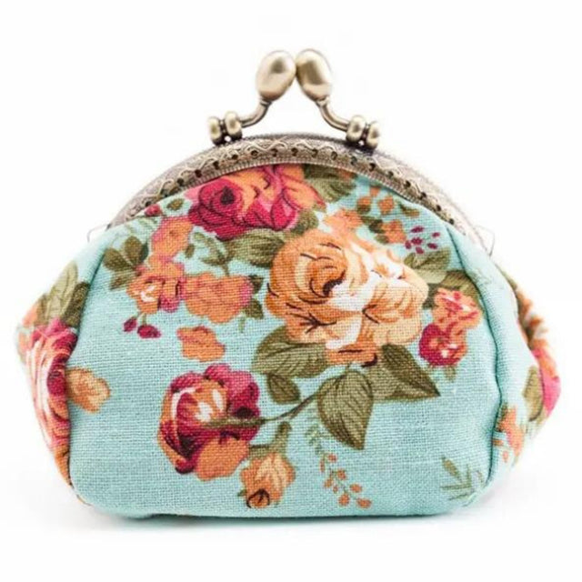 Hattie | Canvas Floral Coin Purse — Jarah Melbourne