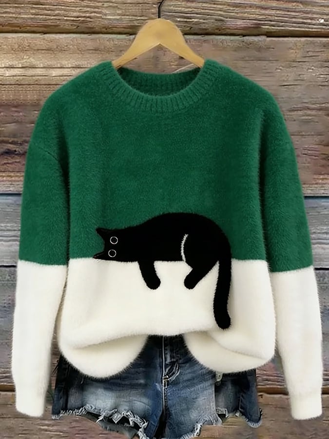 Luna – Cat Print Sweatshirt — Jarah Melbourne