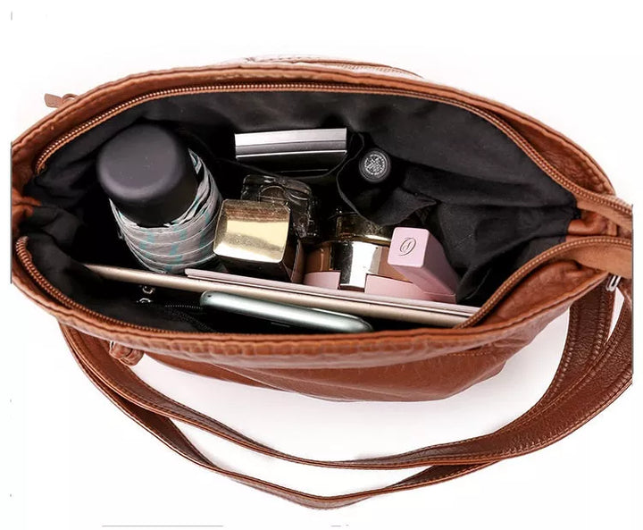 Juno | Veg-Tan Leather Shoulder Bag — Jarah Melbourne