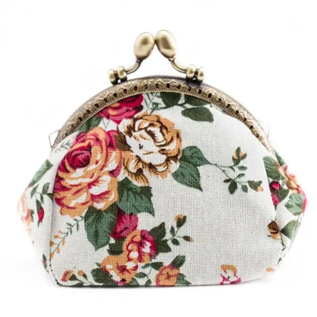 Hattie | Canvas Floral Coin Purse — Jarah Melbourne