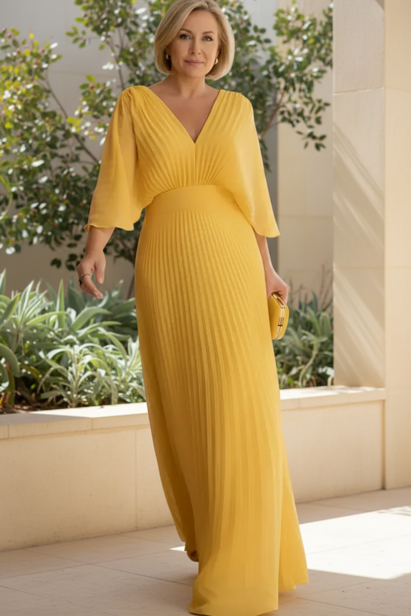 Zana | Pleated Evening Dress