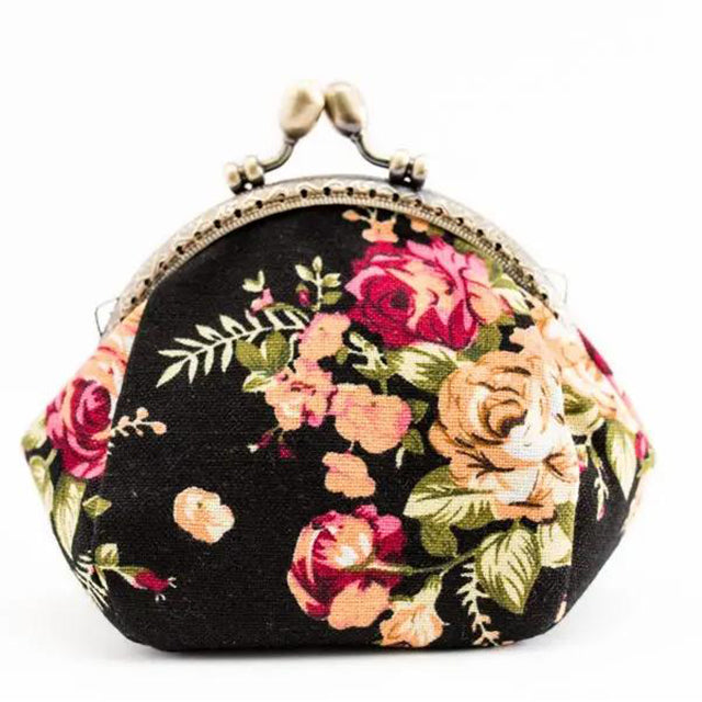 Hattie | Canvas Floral Coin Purse — Jarah Melbourne