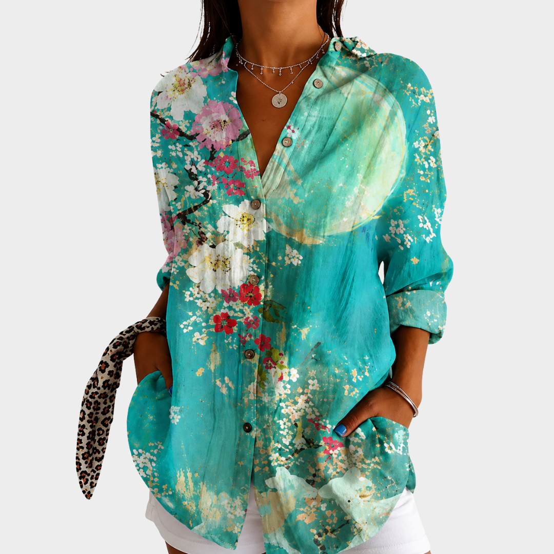 Renata colourful print blouse — Jarah Melbourne