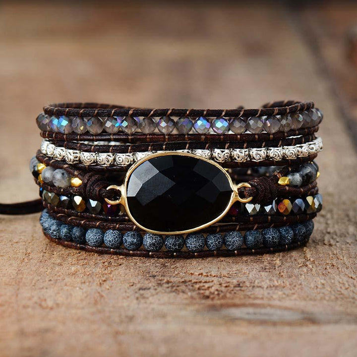 Ivy | Elegant Onyx Statement Bracelet