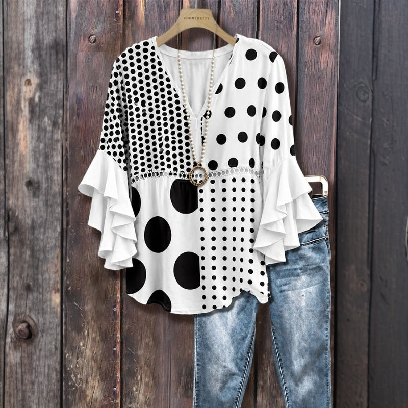 Vintage Blouse with Dots