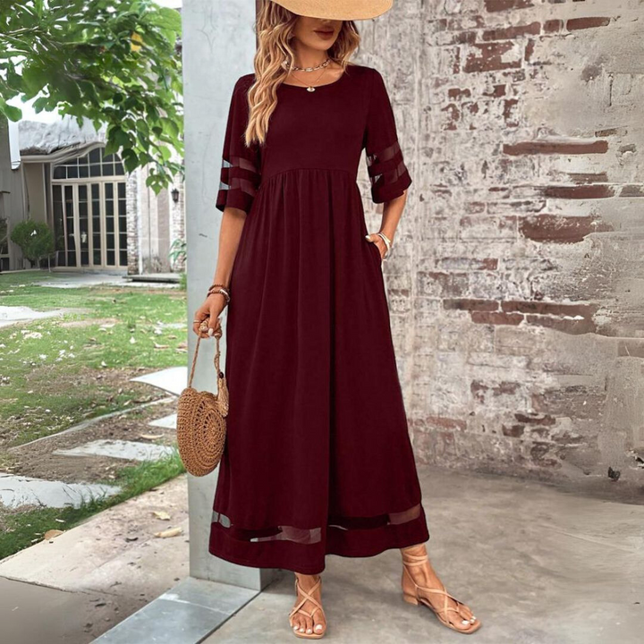 Aubrey Smooth Floral Midi Dress