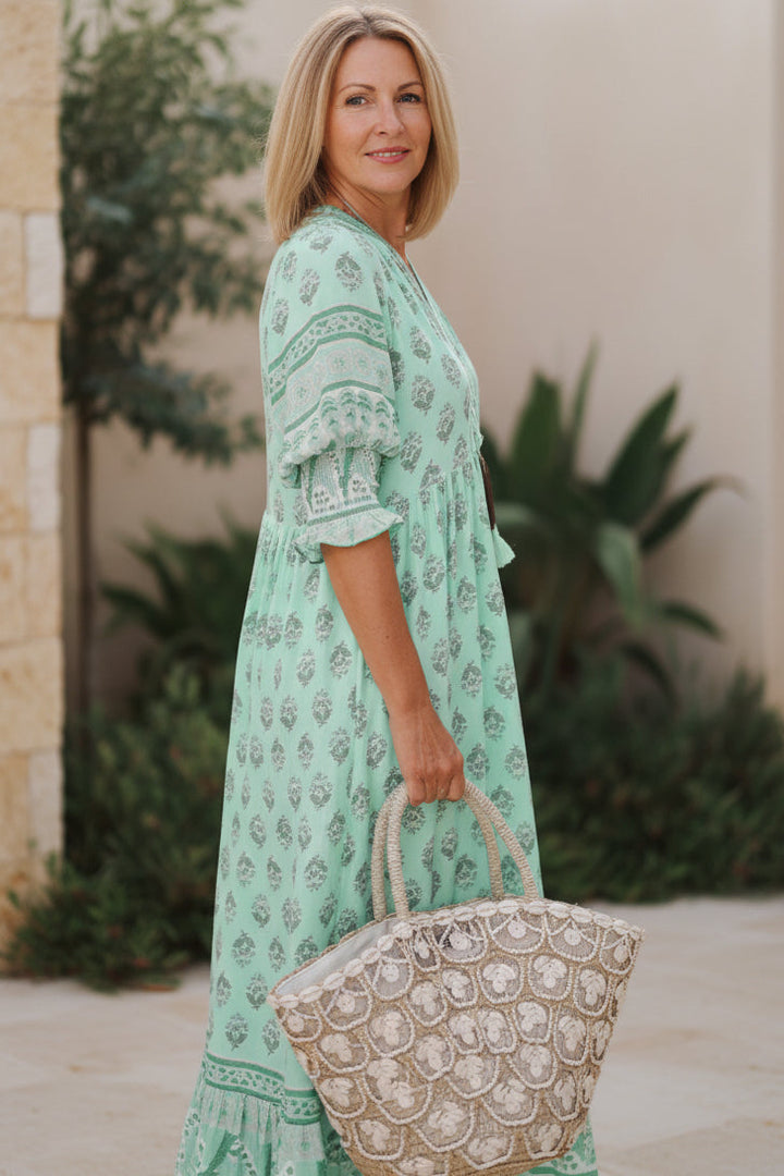 Kiara | Printed Mid-length Sleeve Dress