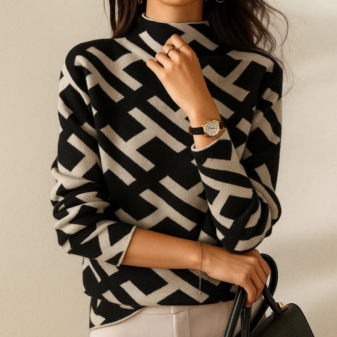Eva – Geometric Print Jumper — Jarah Melbourne