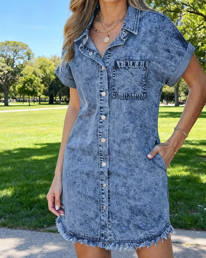 Kaelia | Denim Shirt Dress — Jarah Melbourne