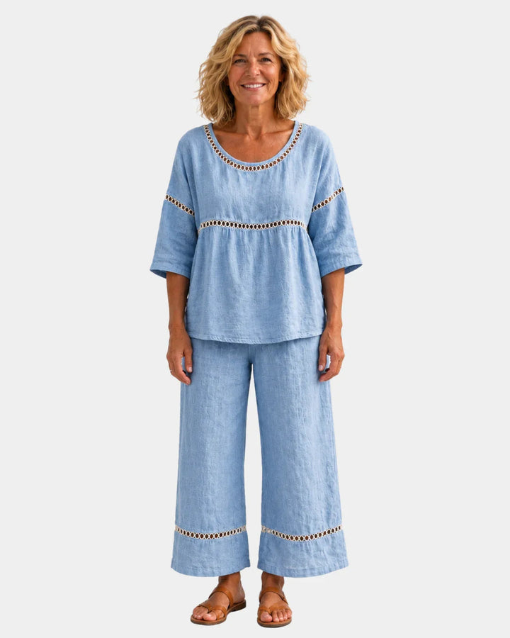 Bonnie | Broderie Wide-Leg Set — Jarah Melbourne