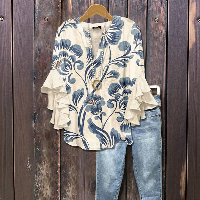 Maple | Vintage Blouse with Floral Print