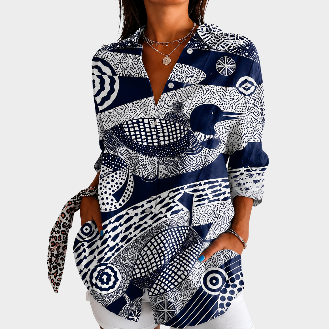 Freya colourful print blouse — Jarah Melbourne