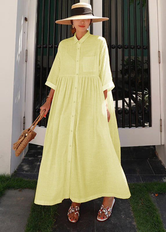 Pink Peter Pan Collar Pleated Dress