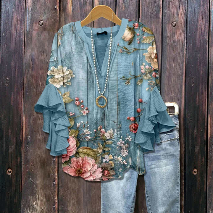 Daisy | Vintage Blouse with Floral Print