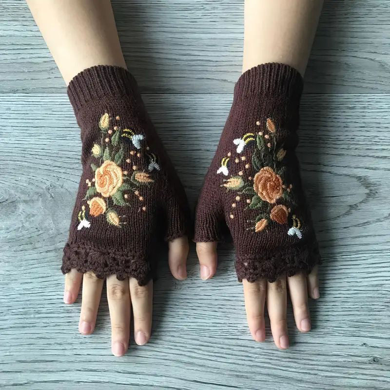 Flora warm winter gloves — Jarah Melbourne
