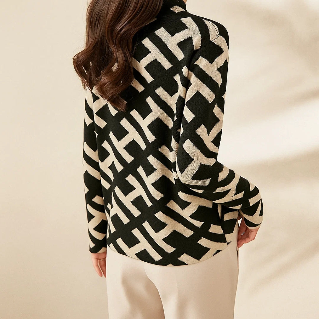 Eva – Geometric Print Jumper — Jarah Melbourne
