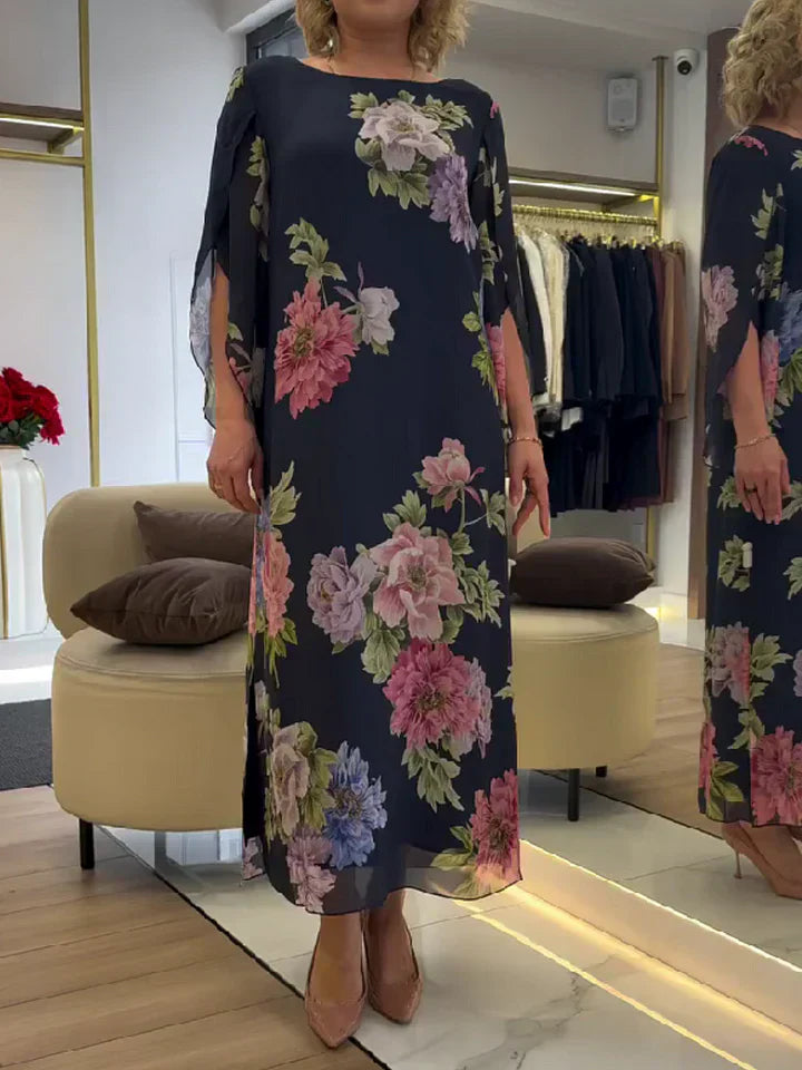 Camille | Lightweight Chiffon Floral Maxi Dress