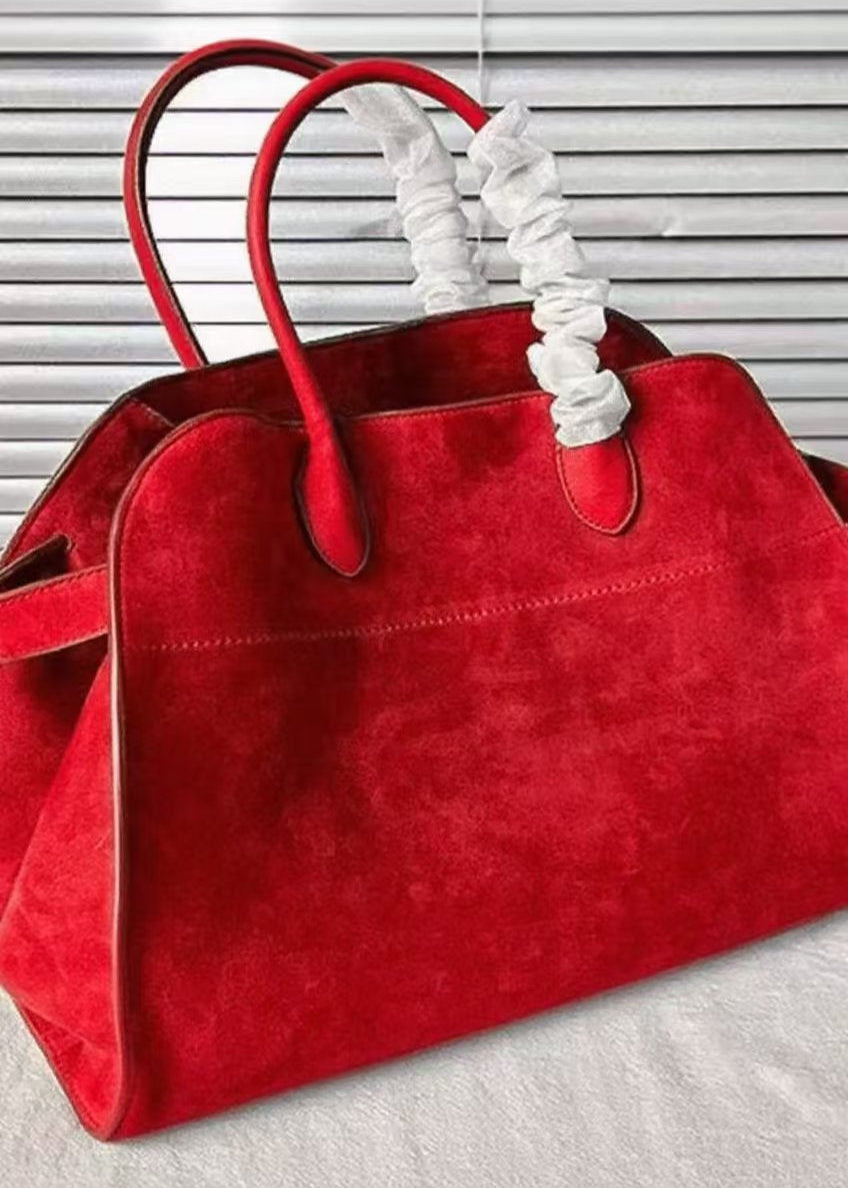 Dark Blue Large Capacity Suede Tote