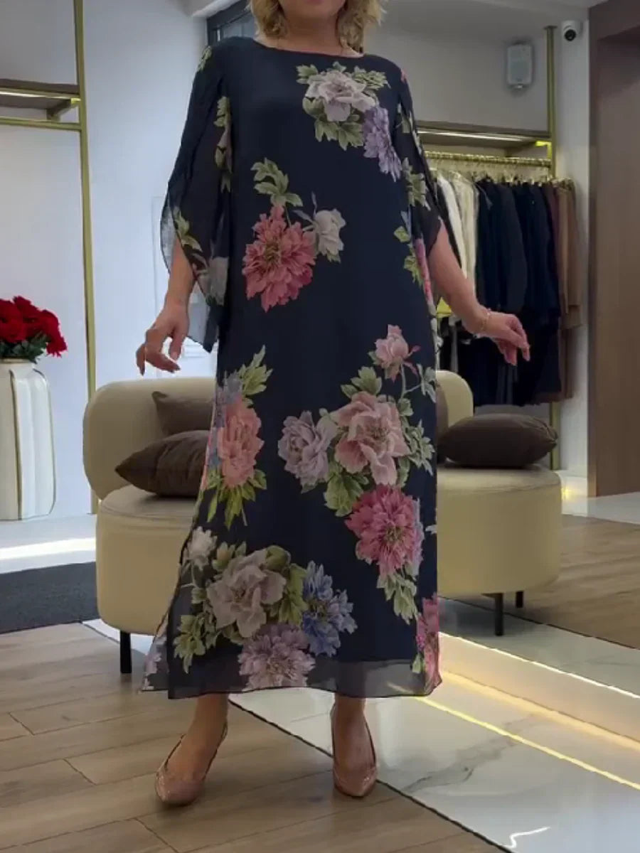 Camille | Lightweight Chiffon Floral Maxi Dress