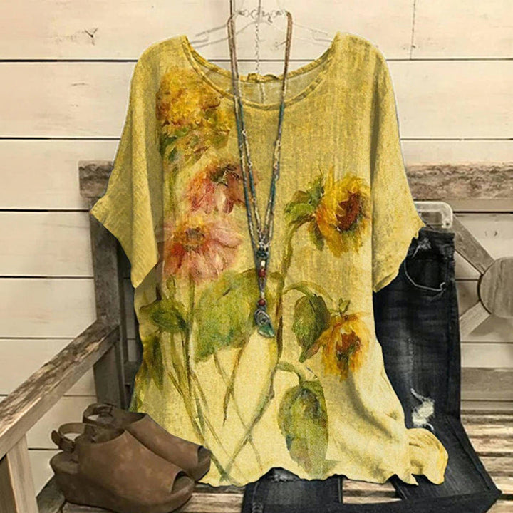Meadow | Vintage Blouse with Floral Print