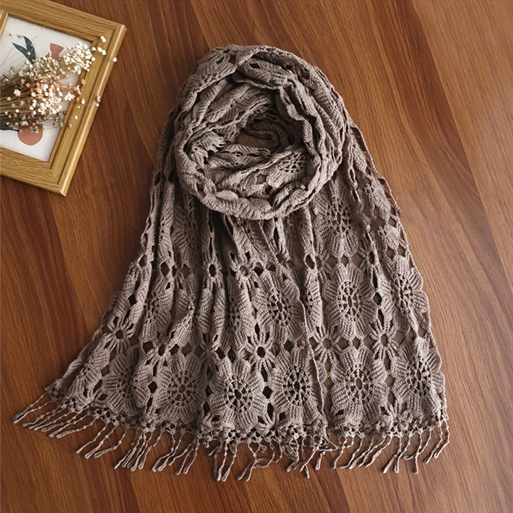 Indigo | Casual Floral Hollow Scarf