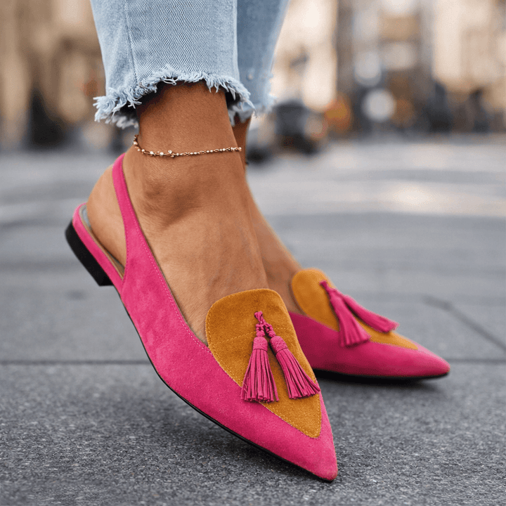 Nexoria | Bicolor Pom Pom Mules