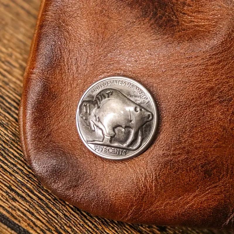 Wren | Leather Drawstring Coin Purse — Jarah Melbourne