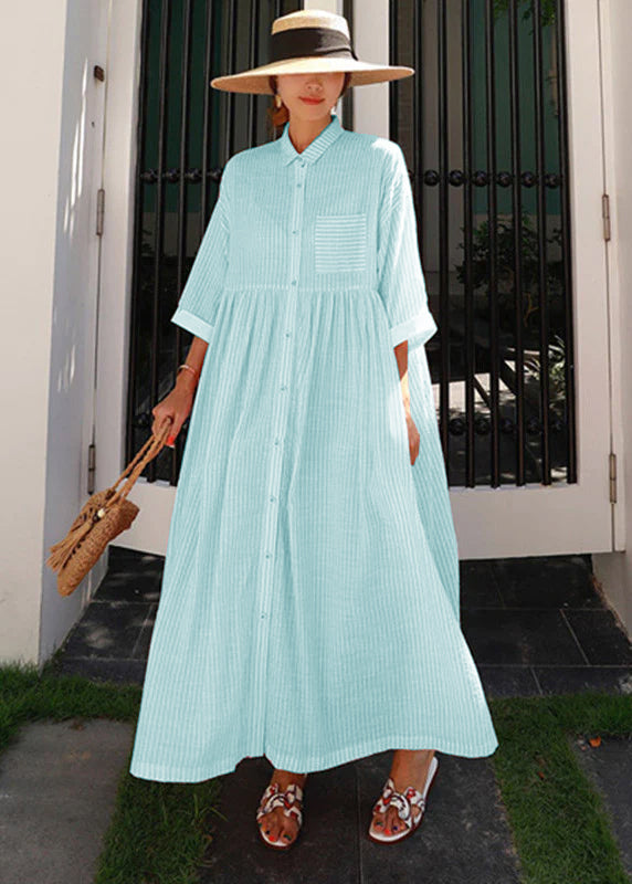 Pink Peter Pan Collar Pleated Dress