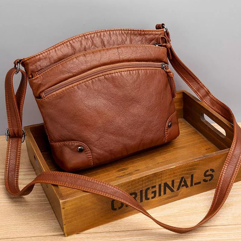 Juno | Veg-Tan Leather Shoulder Bag — Jarah Melbourne