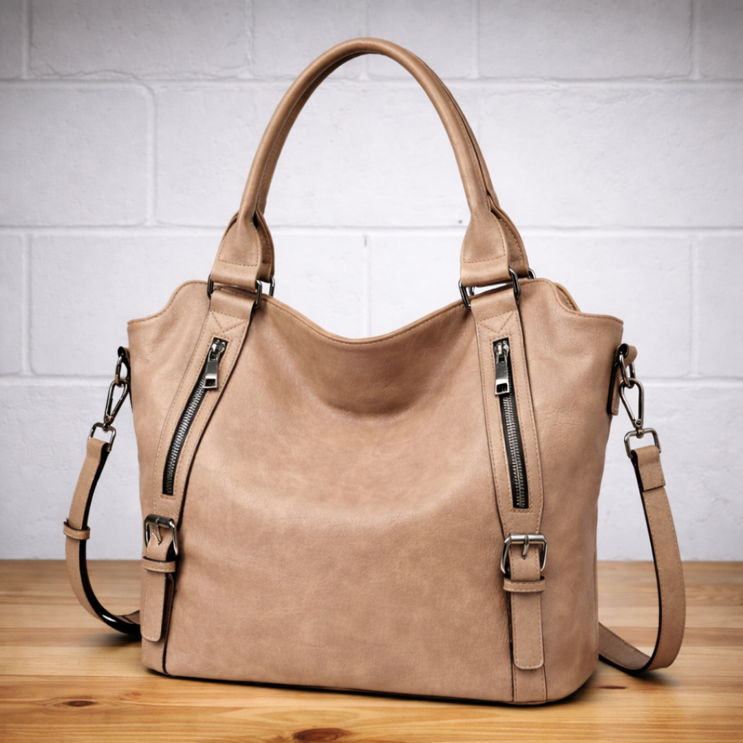 Adana | Structured Leather Shoulder Bag — Jarah Melbourne