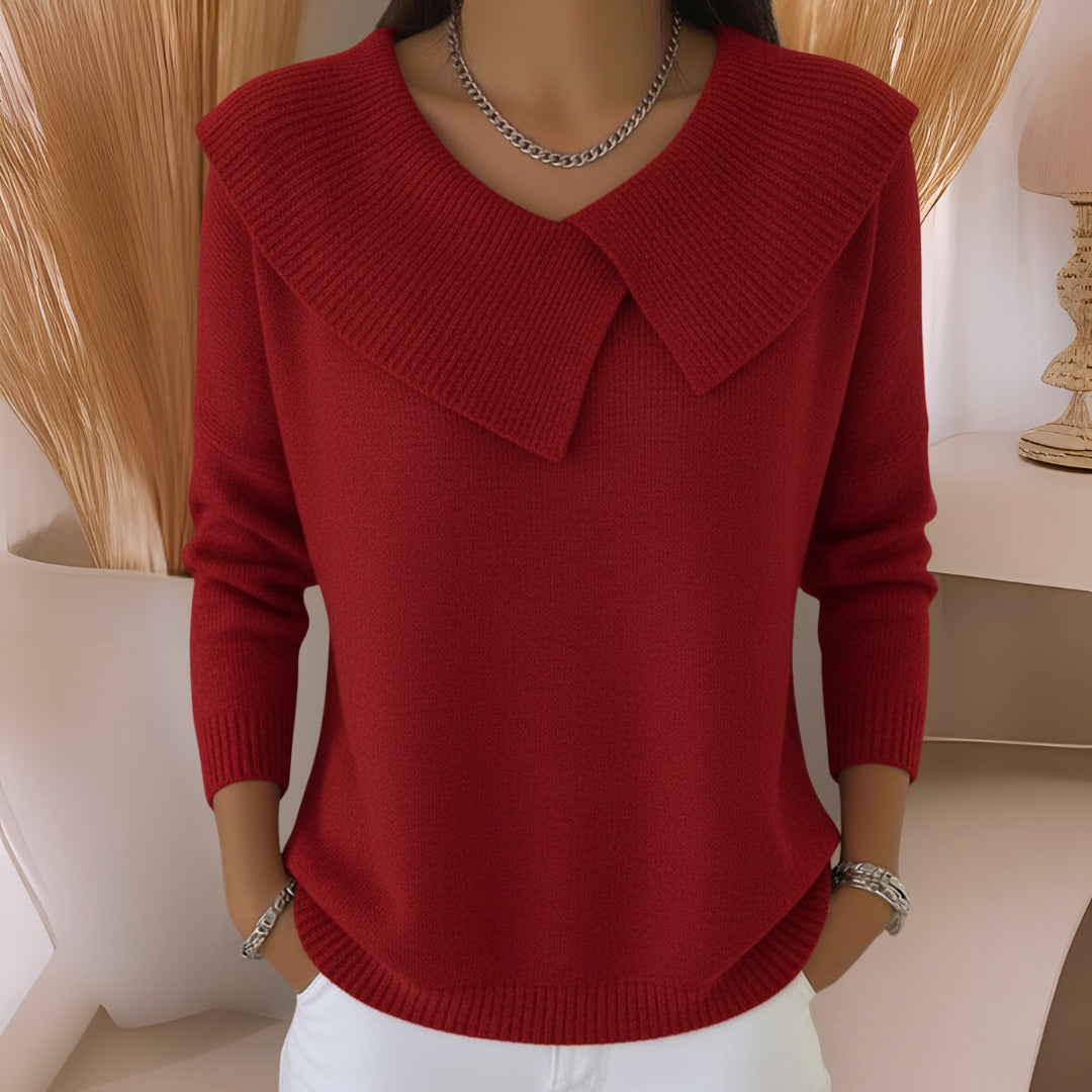 Jennifer™ | Strickpullover mit weichem Kragen