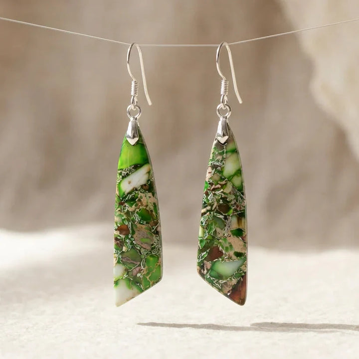 Fern | Earth Imperial Jasper Earrings