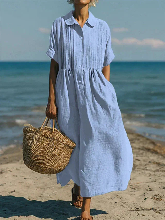 Alorie | Cotton Button Detail Dress