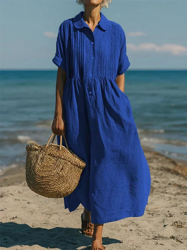 Alorie | Cotton Button Detail Dress