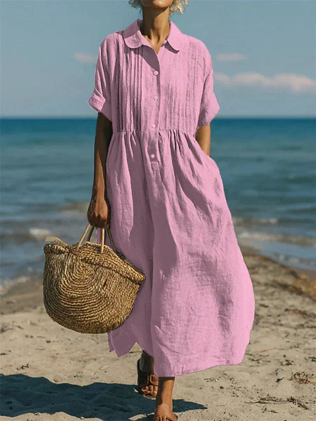 Alorie | Cotton Button Detail Dress