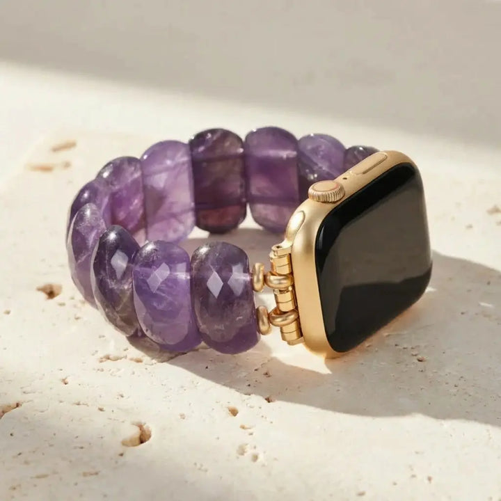 Nora | Amethyst Clarity Apple Watch Band (Gold)