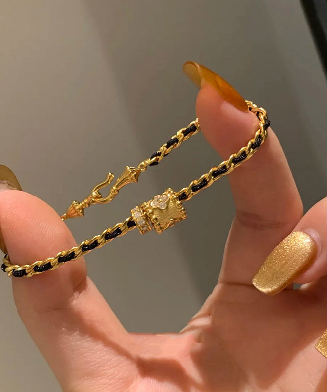 Black Silver Overgild Zircon Bracelet