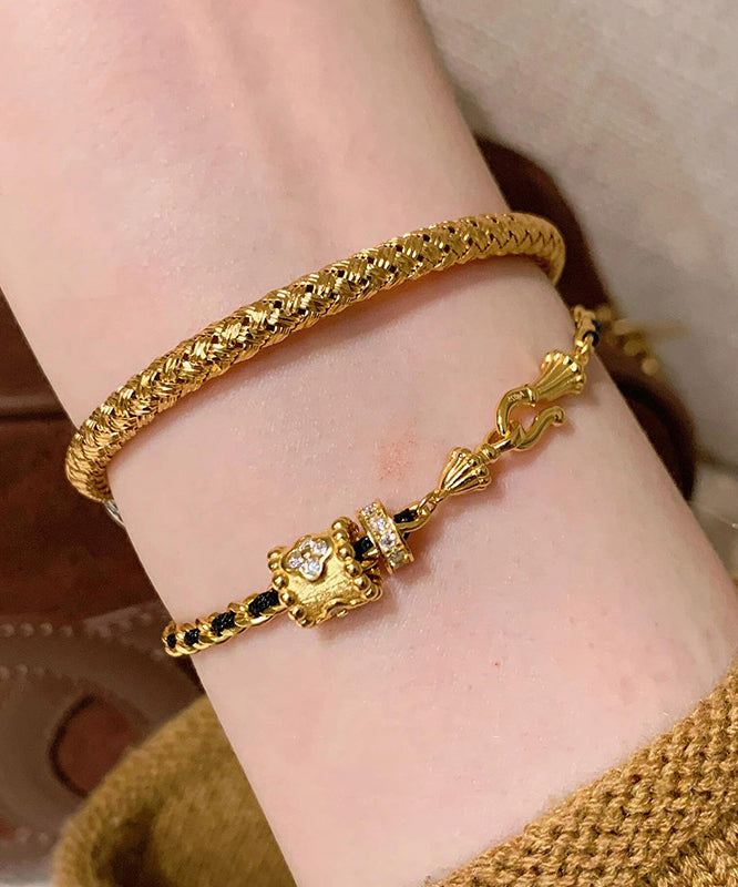 Black Silver Overgild Zircon Bracelet