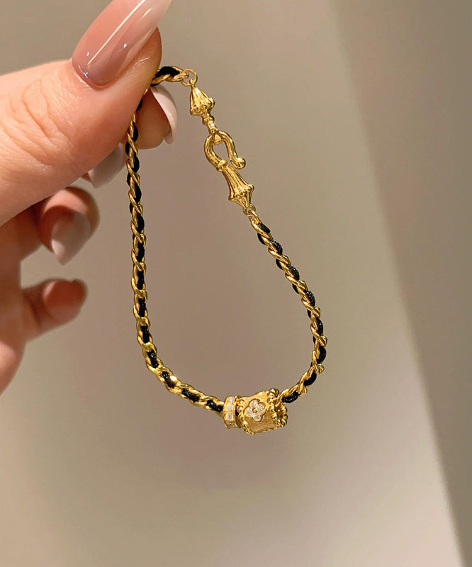 Black Silver Overgild Zircon Bracelet