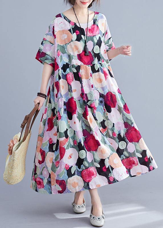 Boho Floral Cinched Maxi Dress