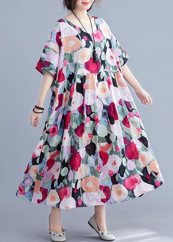 Boho Floral Cinched Maxi Dress