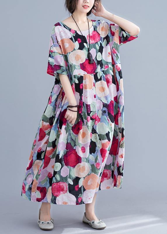 Boho Floral Cinched Maxi Dress