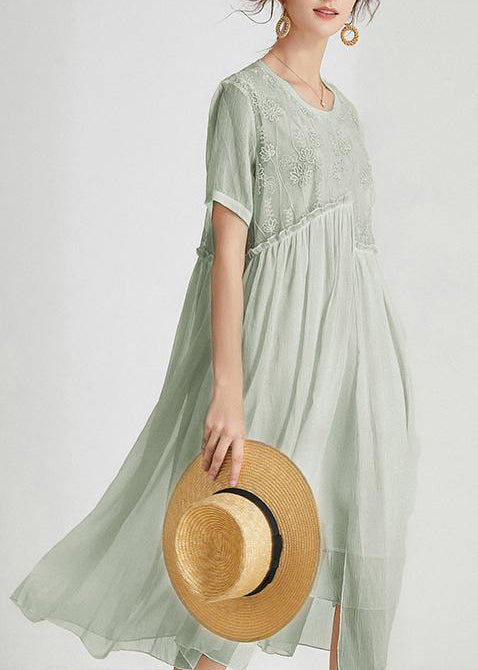 Beige Chiffon Asymmetrical Maxi Dress