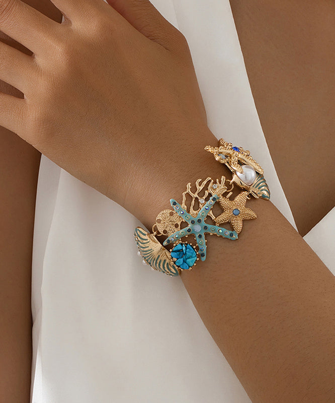 Boho Blue Zircon Starfish Bracelet