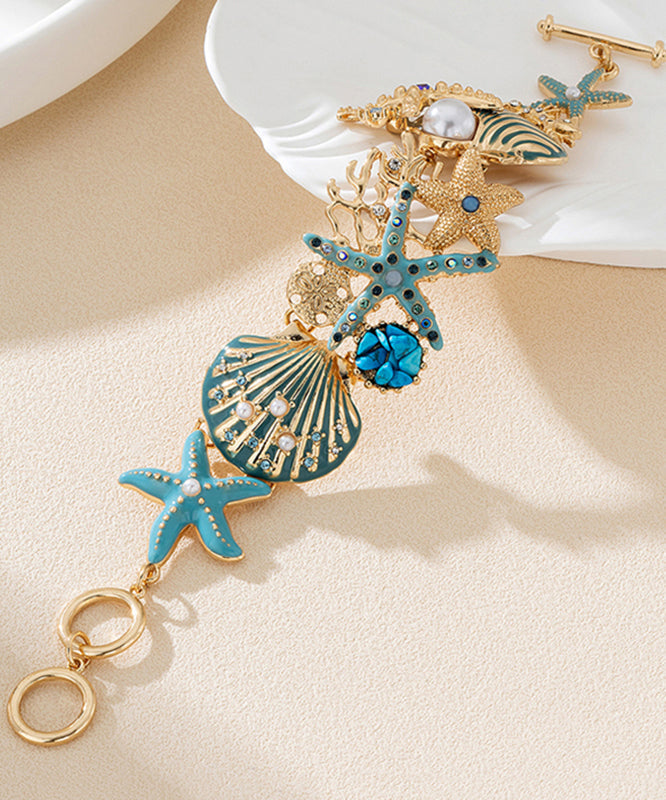 Boho Blue Zircon Starfish Bracelet