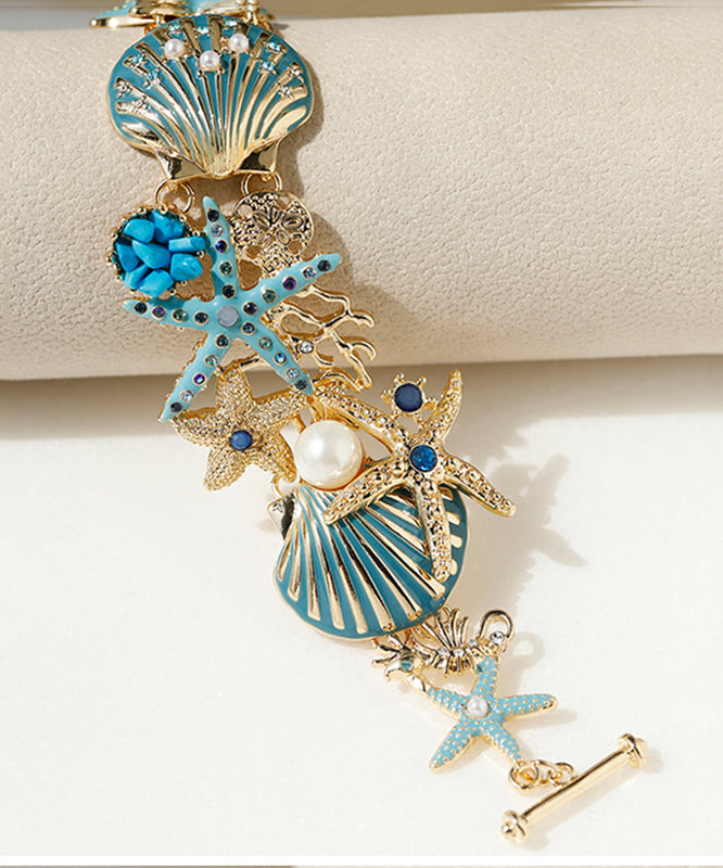 Boho Blue Zircon Starfish Bracelet