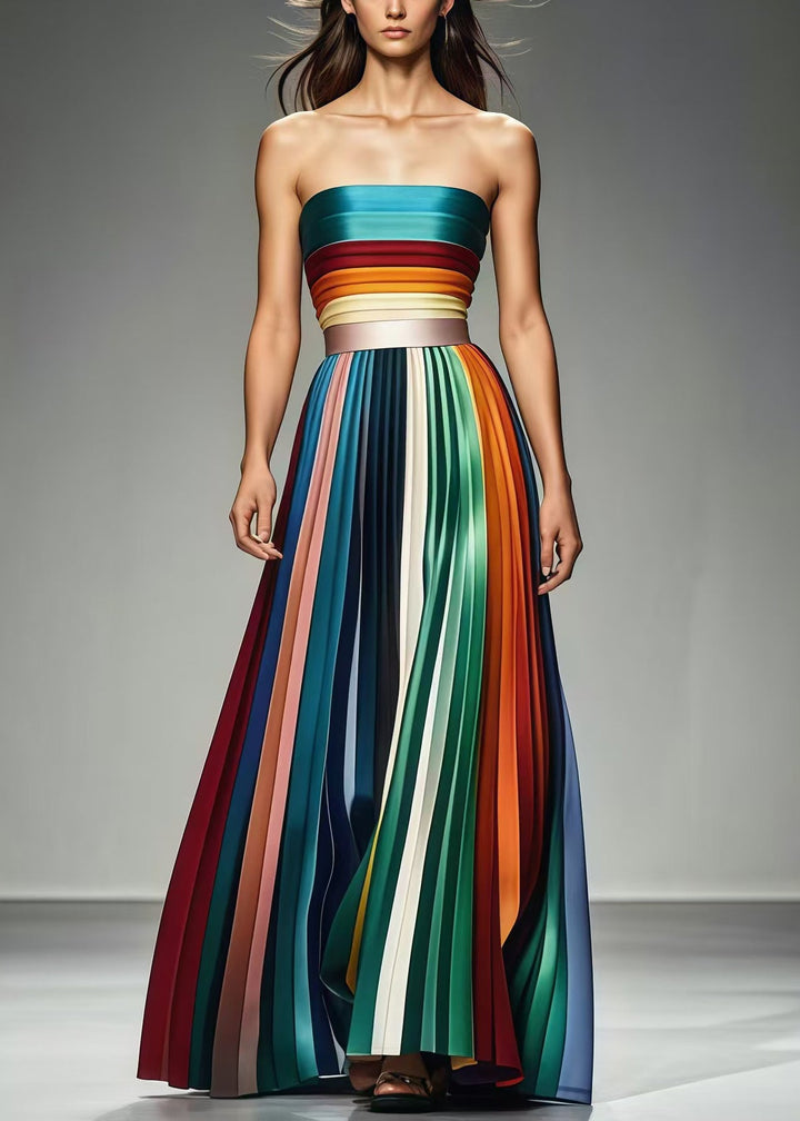 Multicolour Cold Shoulder Chiffon Dress